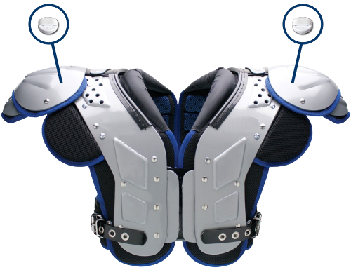 IsoLynx football shoulder pad tracking tags