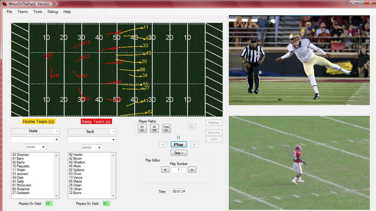 IsoLynx real-time football tracking software